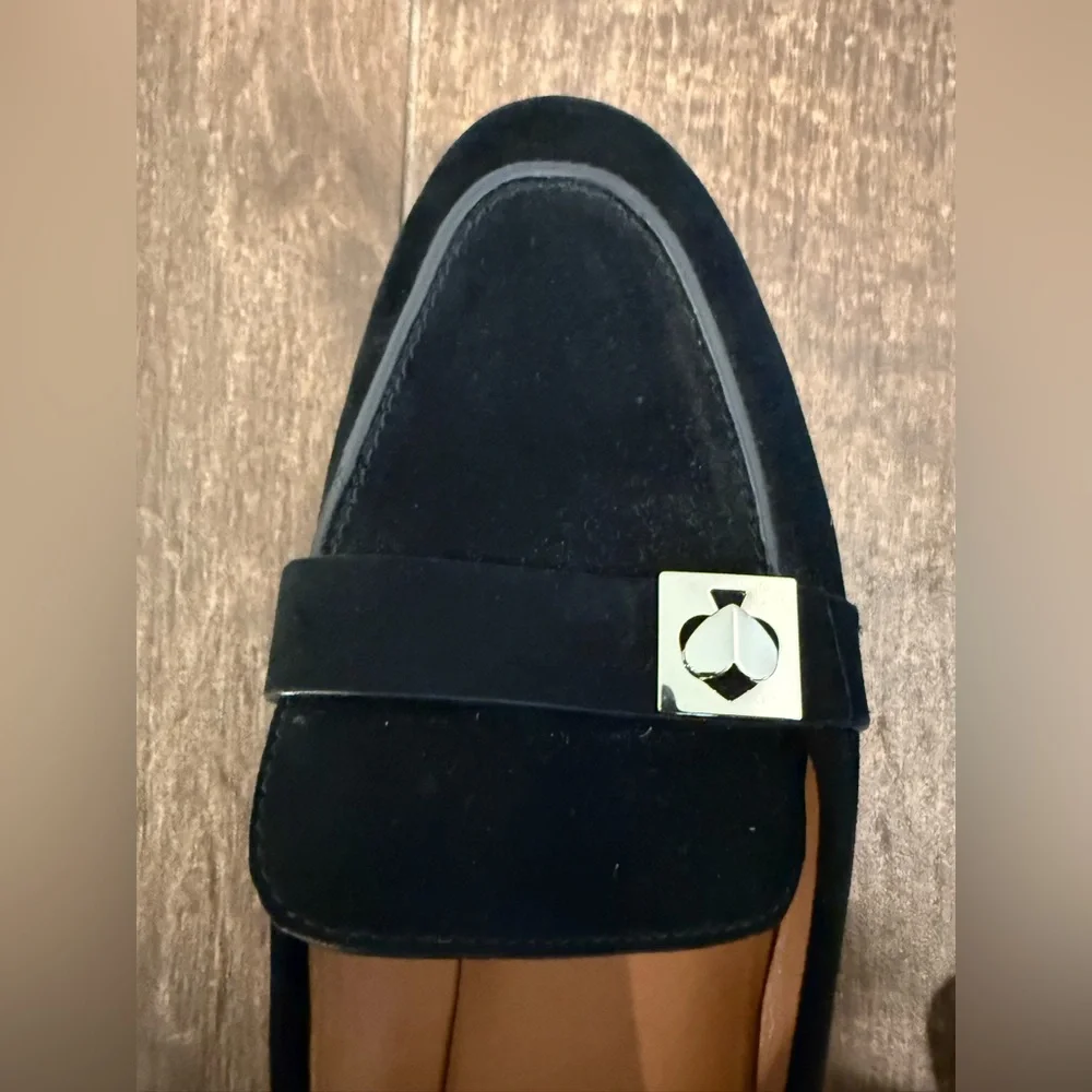 KATE SPADE Women's Camellia Black Suede Loafers Size 7.5B‎